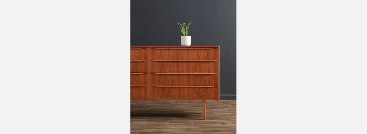 Mid-Century Danish Modern 8-Drawer Teak Dresser