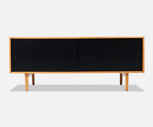 Paul McCobb "Planner Group" Credenza with Black Doors for Winchendon Furniture Co.