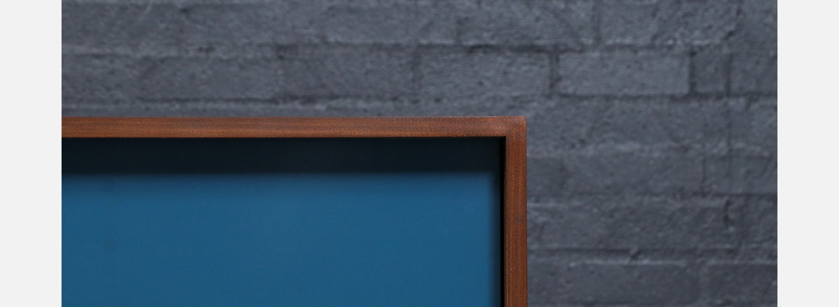 Custom Made Multi-Color Lacquered & Walnut Credenza by Danish Modern LA