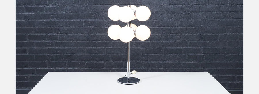 Robert Sonneman Sputnik Space Age Chrome Orb Table Lamp