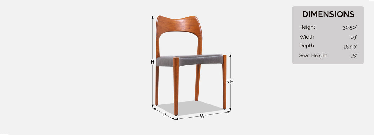 Arne Hovmand-Olsen Teak & Leather Dining Chairs for Mogens Kold