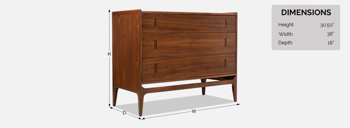 Richard Thompson 3-Drawer Chest for Glenn of California