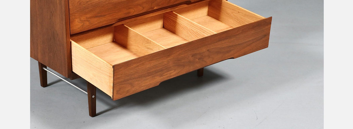 Stewart McDougall & Kipp Stewart Walnut Highboy Dresser for Glenn of CA