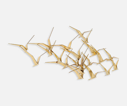 Vintage Curtis Jere "Birds in Flight" Brass Wall Sculpture for Artisan House