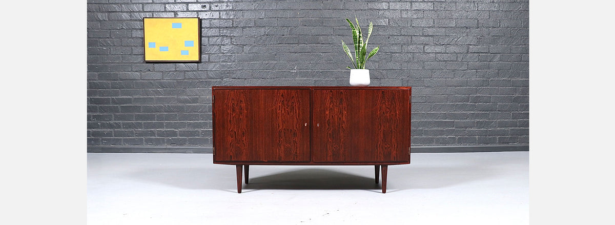Danish Modern Brazilian Rosewood Credenza by Carlo Jensen 