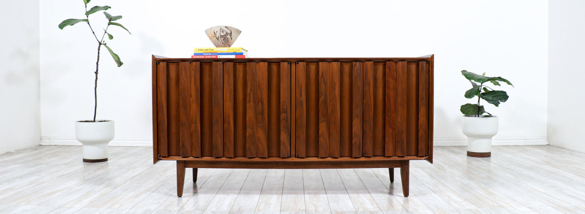 Mid-Century Modern "First Edition" Walnut Credenza by Lane