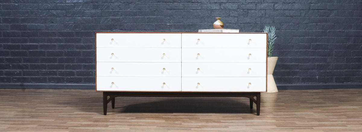 Greta M. Grossman Two-Tone Lacquered & Walnut Dresser for Glenn of CA