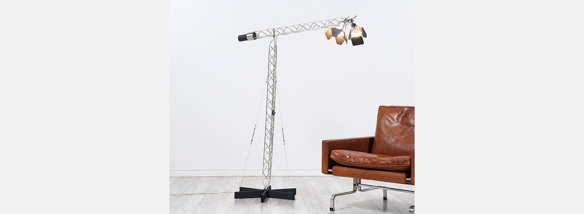 Vintage Curtis Jere "Crane" Floor Lamp for Artisan House, c.1977 