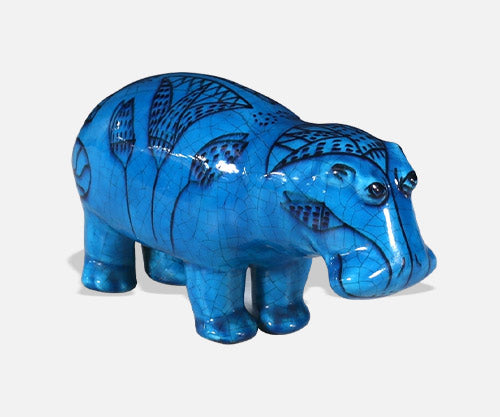 Vintage Metropolitan Museum Ceramic "William the Hippo" Sculpture