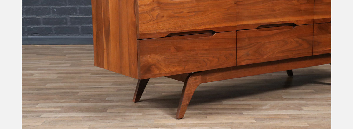 Mid-Century Californian Modernist Sculpted Walnut Dresser