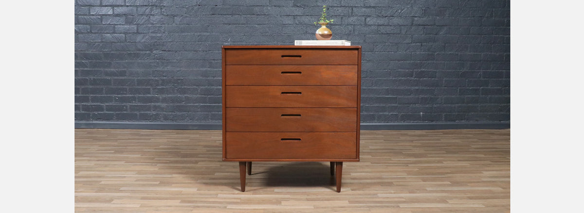 Edward J. Wormley Mahogany 5-Drawers Dresser for Dunbar