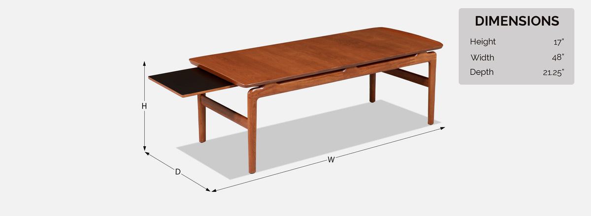 Peter Hvidt & Orla Mølgaard-Nielsen Model-640 Teak Coffee Table for France and Søn