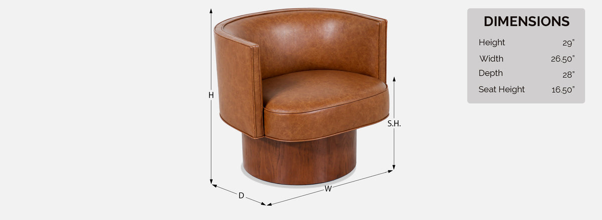 Milo Baughman Swivel Cognac Leather Tub Chair for Thayer Coggin