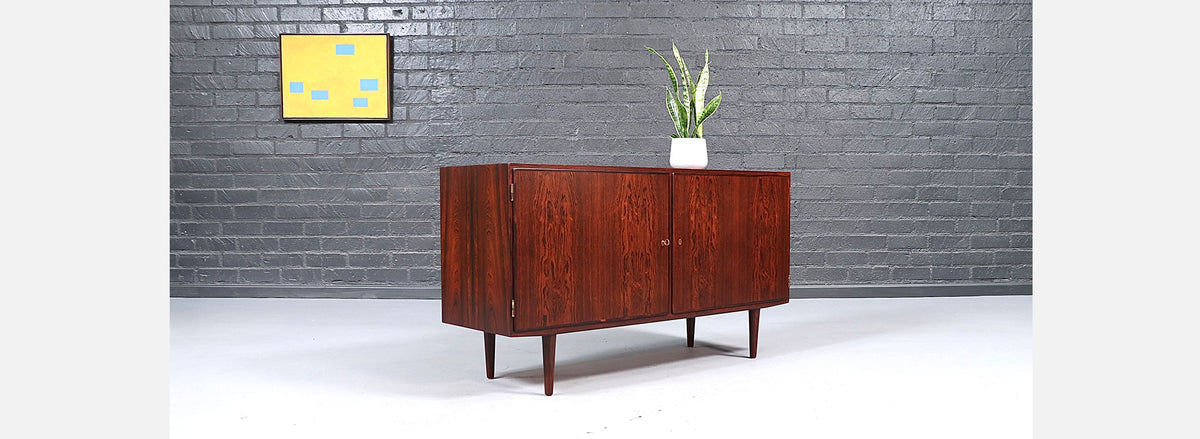 Danish Modern Brazilian Rosewood Credenza by Carlo Jensen 
