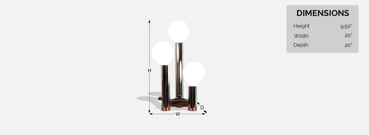Mid-Century Modern Chrome Tier Globe Table Lamp