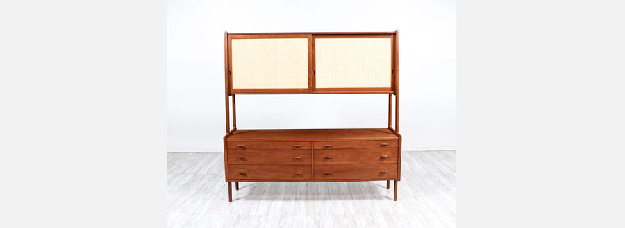 Hans J. Wegner RY-20 Teak Credenza with Cane Doors for Ry Mobler