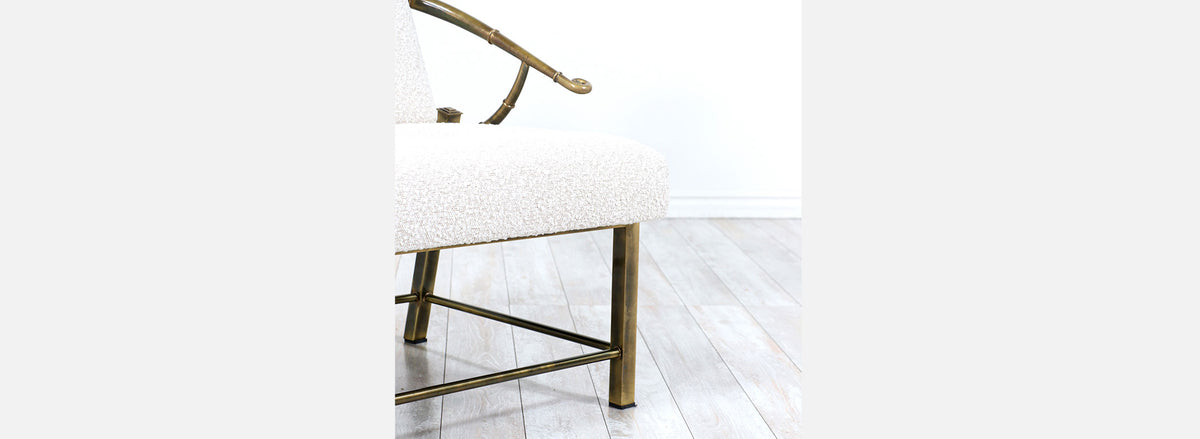 Mid-Century Modern Brass Accent Lounge Chair by Weiman / Warren Lloyd