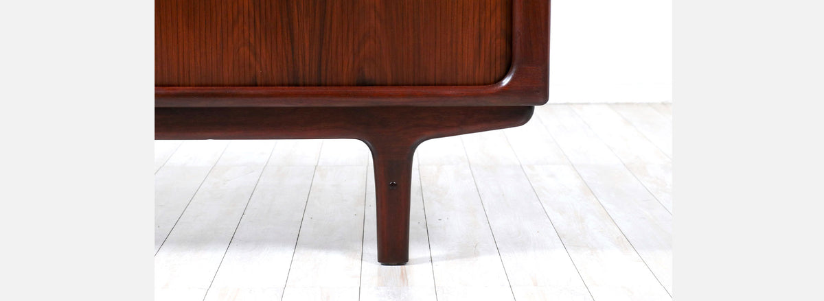 Danish Modern Rosewood Tambour-Door Credenza by Dyrlund