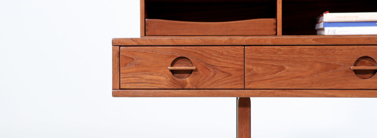 Danish Modern Flip-Top Partners Executive Teak Desk by Peter Løvig Nielsen