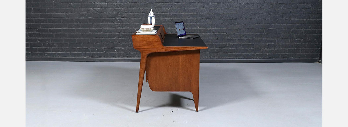 John Van Koert "Profile" Model-K80 Executive Desk w/ Leather Top for Drexel