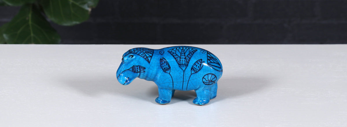 Vintage Metropolitan Museum Ceramic "William the Hippo" Sculpture