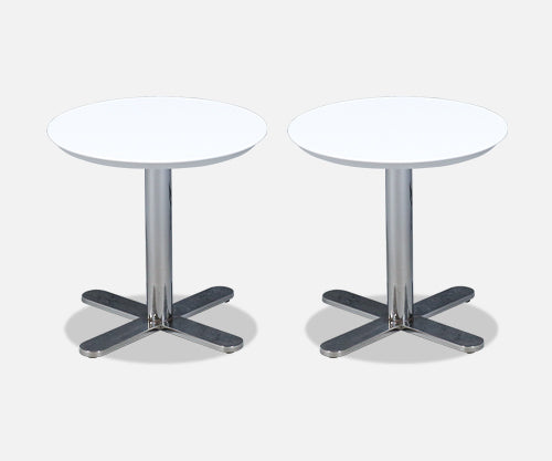 California Modern "Plus" Chrome Side Tables by West Coast Industries