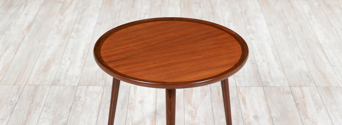 Danish Modern Teak Tripod Side Table