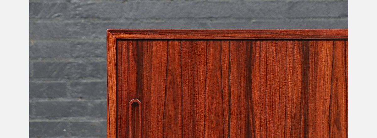 Carlo Jensen Rosewood Credenza w/ Sliding Doors for Hundevad & Co.