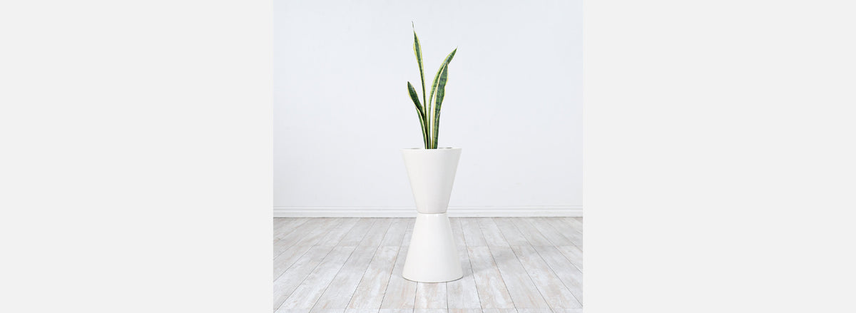 Mid-Century Modern Architectural Double Cone Planter by Bauer