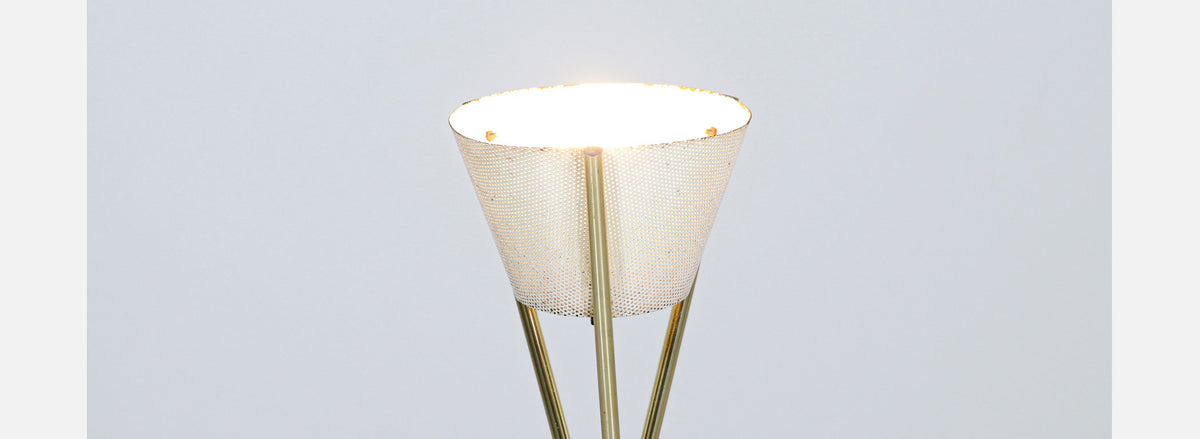 Robert Sonneman Tripod Brass Floor Lamp for Lightolier