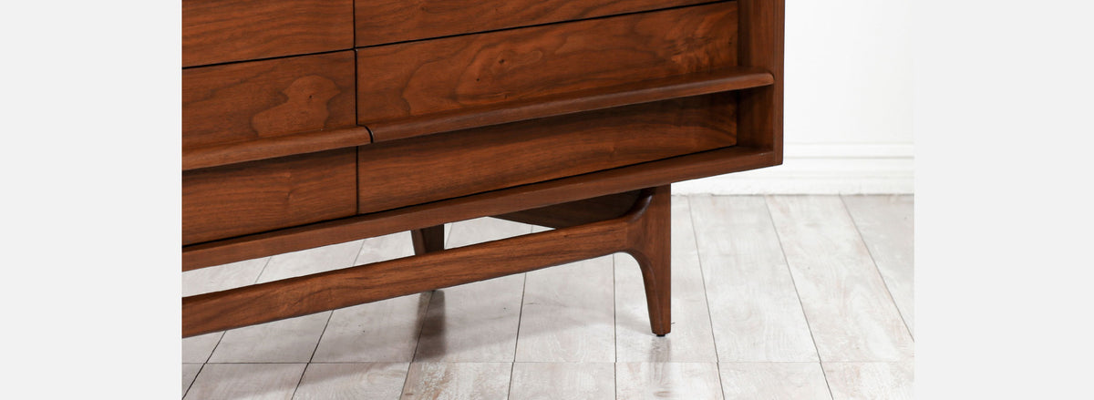Mid-Century Modern Curved-Front Dresser by Young Furniture Co.