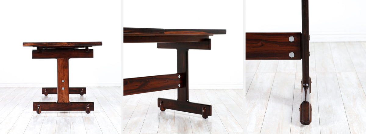 Sergio Rodrigues "Redig" Rosewood Butterfly-Leaf Table / Desk