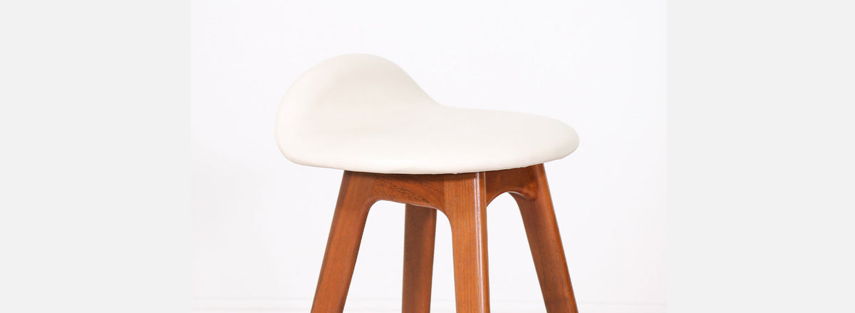 Pair of Erik Buch Teak Bar Stools for Oddense Maskinsnedkeri