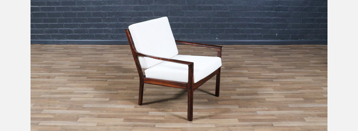 Fredrik Kayser Model-395 Rosewood Lounge Chair for Vatne Møbler