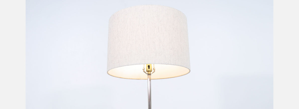 Mid-Century Modern Metal Rod & Glass Floor Lamp by Laurel Lamp Co.