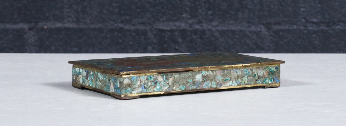 Mexican Modernist Mix Metals Tray Box by Los Castillos