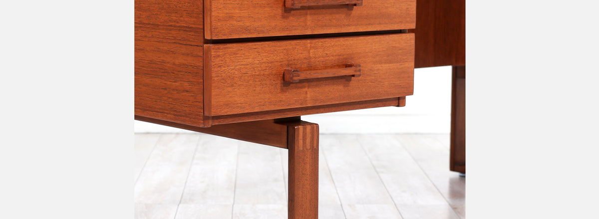 Henning Jensen & Torbin Valeur Executive Desk with Bookcase for Dyrlund