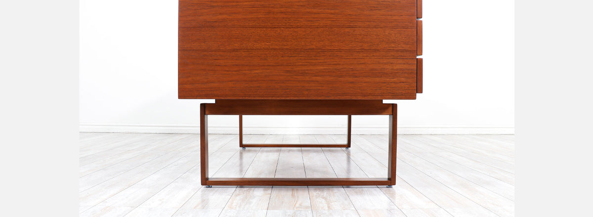 Henning Jensen & Torbin Valeur Executive Desk with Bookcase for Dyrlund