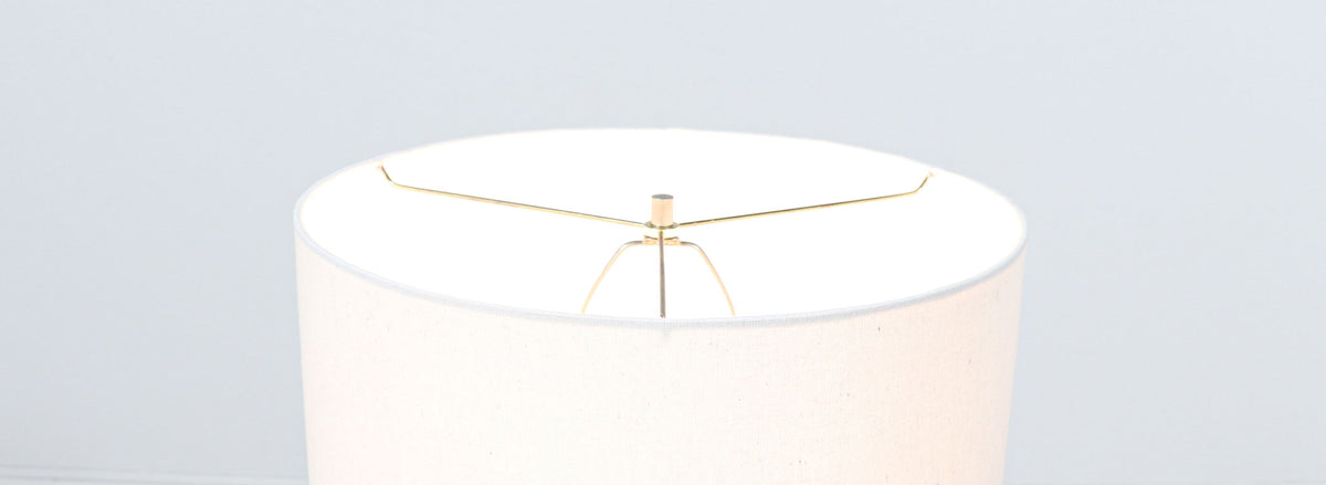 Mid-Century Modern Frosted Glass Table Lamp by Laurel 