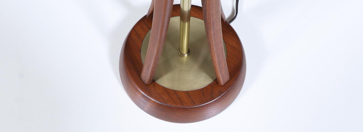 Mid-Century Modern Sculpted Table Lamp by Roller Lamp Co.