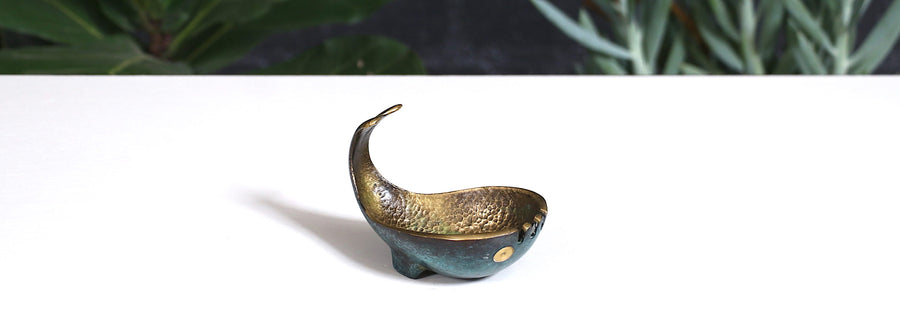 Maurice Ascalon Bronze Whale Ashtray for Pal-Bell