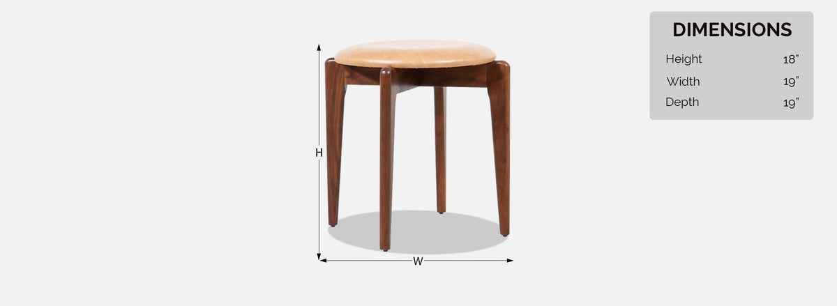 Adrian Pearsall Sculpted Walnut & Leather Stools for Craft Associates