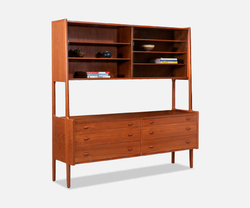 Hans J. Wegner RY-20 Teak Credenza with Glass Doors for Ry Mobler