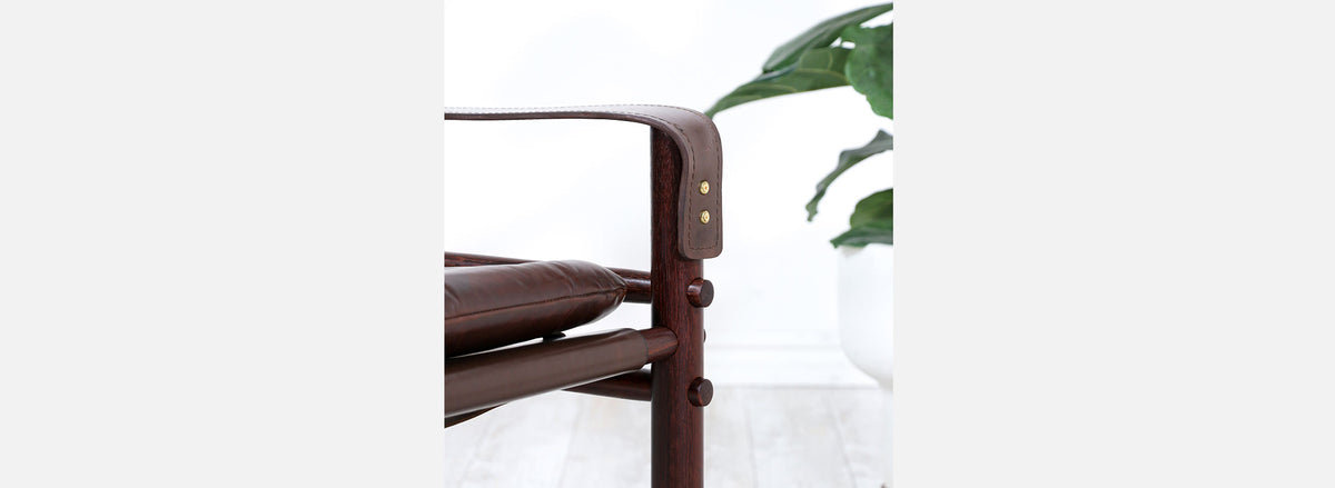 Vintage “Sirocco” Safari Leather Lounge Chair by Arne Norell