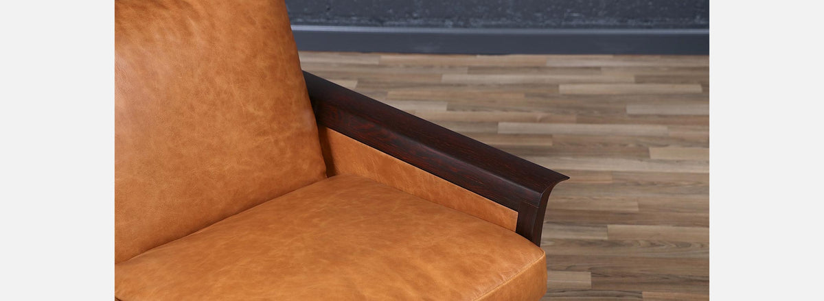 Fredrik Kayser Model-934 Rosewood & Leather Sofa