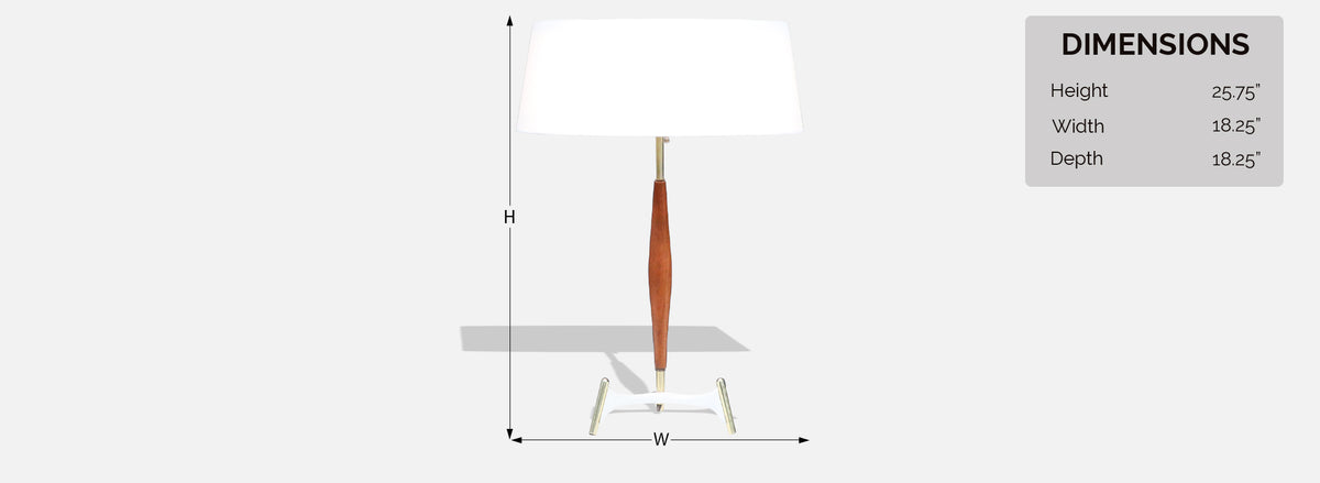 Gerald Thurston Sculpted Tripod Table Lamp for Lightolier