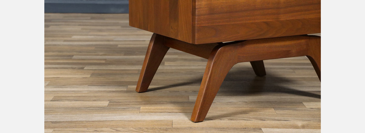 Mid-Century Californian Modern Sculpted Walnut Night Stands
