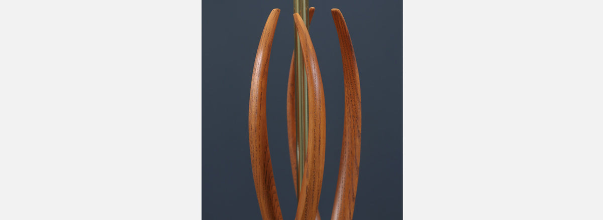 Mid-Century Modern Spiral Table Lamps by Roller Lamp Co