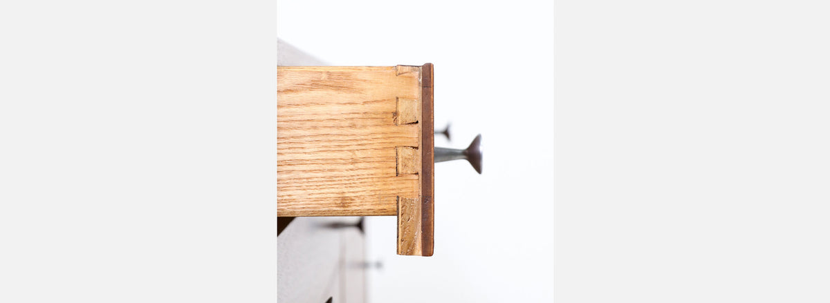 California Modern Walnut Dresser with Tulip Style Pulls by Milo Baughman