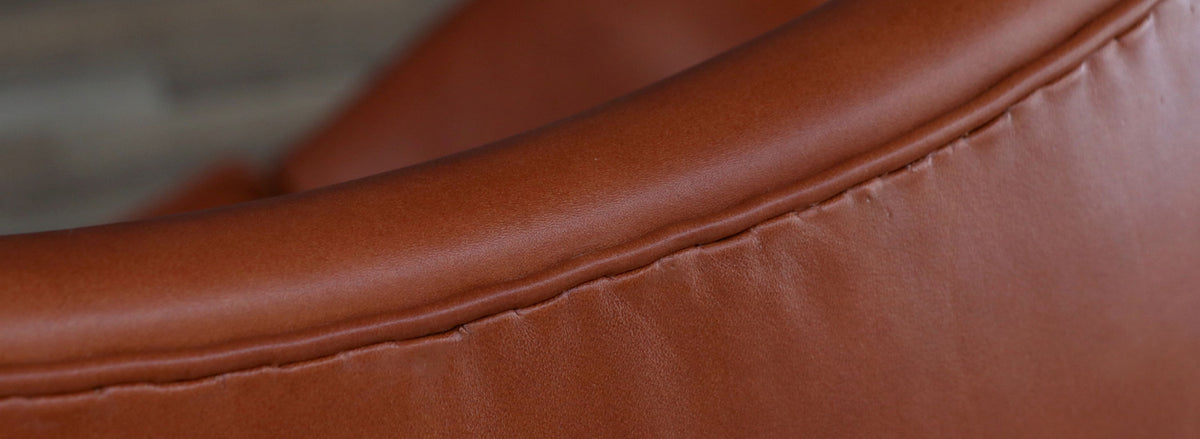 Vintage Arne Jacobsen Cognac Leather "Egg" Chair 